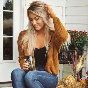 Brown cardigan